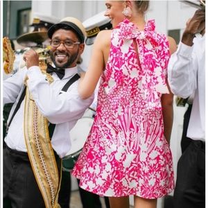 Tuckernuck hot pink blythe floral dress nwt